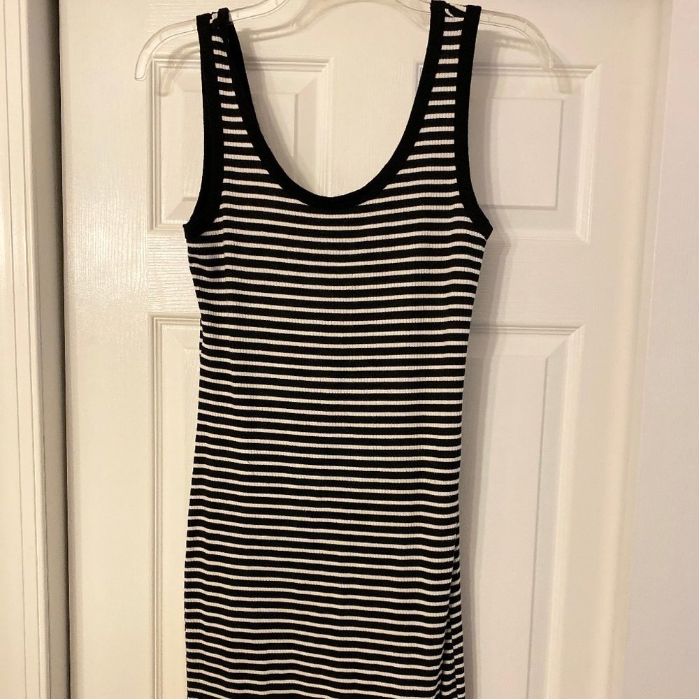 Black & White Stripped Tank Dress
